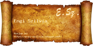 Engi Szilvia névjegykártya
