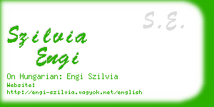 szilvia engi business card